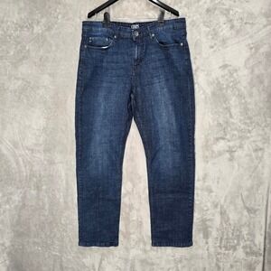 Chaps Straight Fit Jeans Mens 40x30 Dark Wash Cotton Spandex Denim Pants